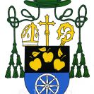 Bárta Šimon: osobní znak spojující symbol patrona katedrály s osobním znamením, které připomíná selský půovd biskupův; podle Kadlec 1995.