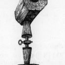 Kašny: mosazný ventil osazený na odbočce dřevěného vodovodního řadu v 18. století; podle Hora – Horejš 1995.