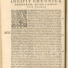 Kosmova kronika: počátek textu z vydání 1602, SOkA.