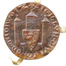 Městské pečeti: velká městská pečeť, exemplář z 1390; podle Kovář, Fundatio civitatis, 2015.