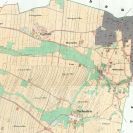 Stará Pohůrka: na originálu mapy stabilního katastru obce Suché Vrbné z 1827, širší výřez; Ústřední archiv zeměměřictví a katastru.