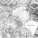 Urbanistický vývoj: plán města z 1742; Národní památkový ústav v Českých Budějovicích, ústřední pracoviště.