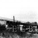 Železnice: železniční most přes Malši u Malého jezu; foto J. Dvořák 1971.