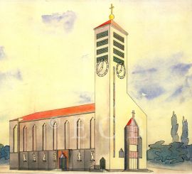 Kostel svatého Vojtěcha: původní studie J. Čermáka 1938; archiv R. Chodury.