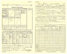 Urbanová Anna: maturitní vysvědčení na německém reálném gymnáziu ve školním roce 1931—1932; SOkA.