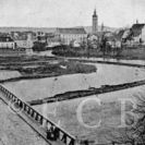 Husova třída: partie s Dlouhým mostem, přelom 19. a 20. století; archiv Nebe.