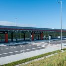 Letiště České Budějovice: odletová a příletová brána terminálu letiště v Plané; foto Nebe 2020.