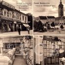 Obchodní domy: reklamní pohlednice obchodu z počátku 20. století; archiv Nebe.