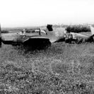 Protektorátní vojenské letiště: spojovací letoun německé Luftwaffe Messerschmitt Bf 108 na letišti v Plané; archiv LOZ České Budějovice.