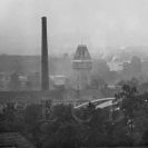 Vodárenská věž: panorama města s vodárenskou věži a komínem továrny Koh-i-noor Hardtmuth; archiv NPÚ.