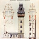 Vodárenská věž: plány vodárenské věže z roku 1881; SOKA.