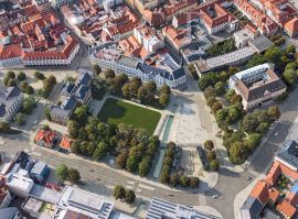 Senovážné náměstí: vítězný projekt na revitalizaci náměstí z 2022, vizualizace; archiv ateliér Pavel Hnilička Architects+Planners.
