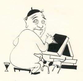 Štěch Karel: karikatura umělce; podle Cihloryty v epigramech Václava Němce, Jan Cihla, 1959.