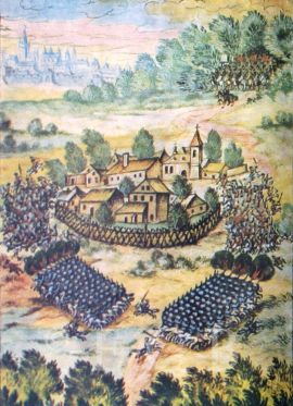 Třicetiletá válka: císařské vojenské oddíly u Českých Budějovic v létě 1618; podle Hýzrle 1979. 