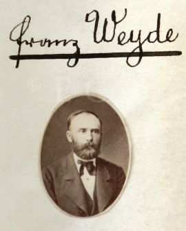 Weyde Franz: podobenka v kronice Německého učitelského ústavu v Českých Budějovicích; SOkA.